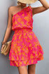 'Kiera' Printed Single Shoulder Dress - Celes Fashion